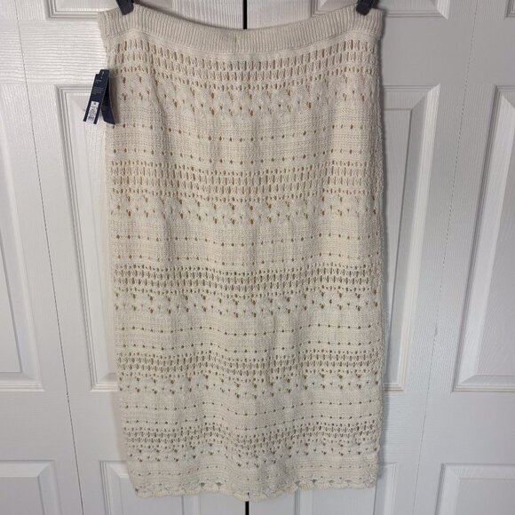 Universal Thread XXL Cream Crochet Knit Maxi Skirt NWT - Picture 5 of 8